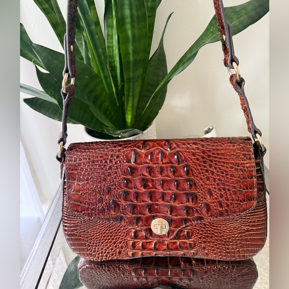 New Beautiful Brahmin Nerida Shoulder Bag - Classic Pecan Color! - Picture 2 of 11